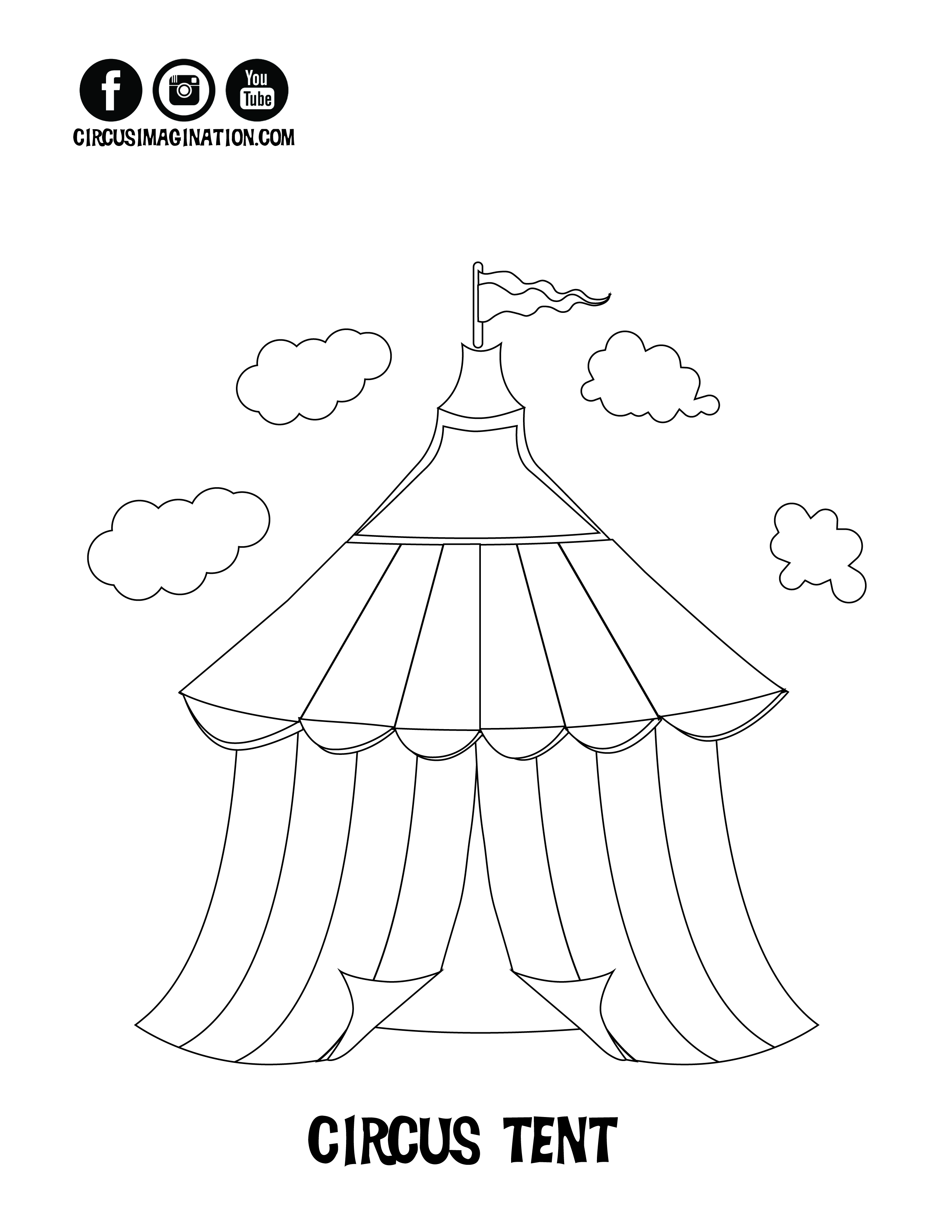 Personalized Circus Printable Coloring Books