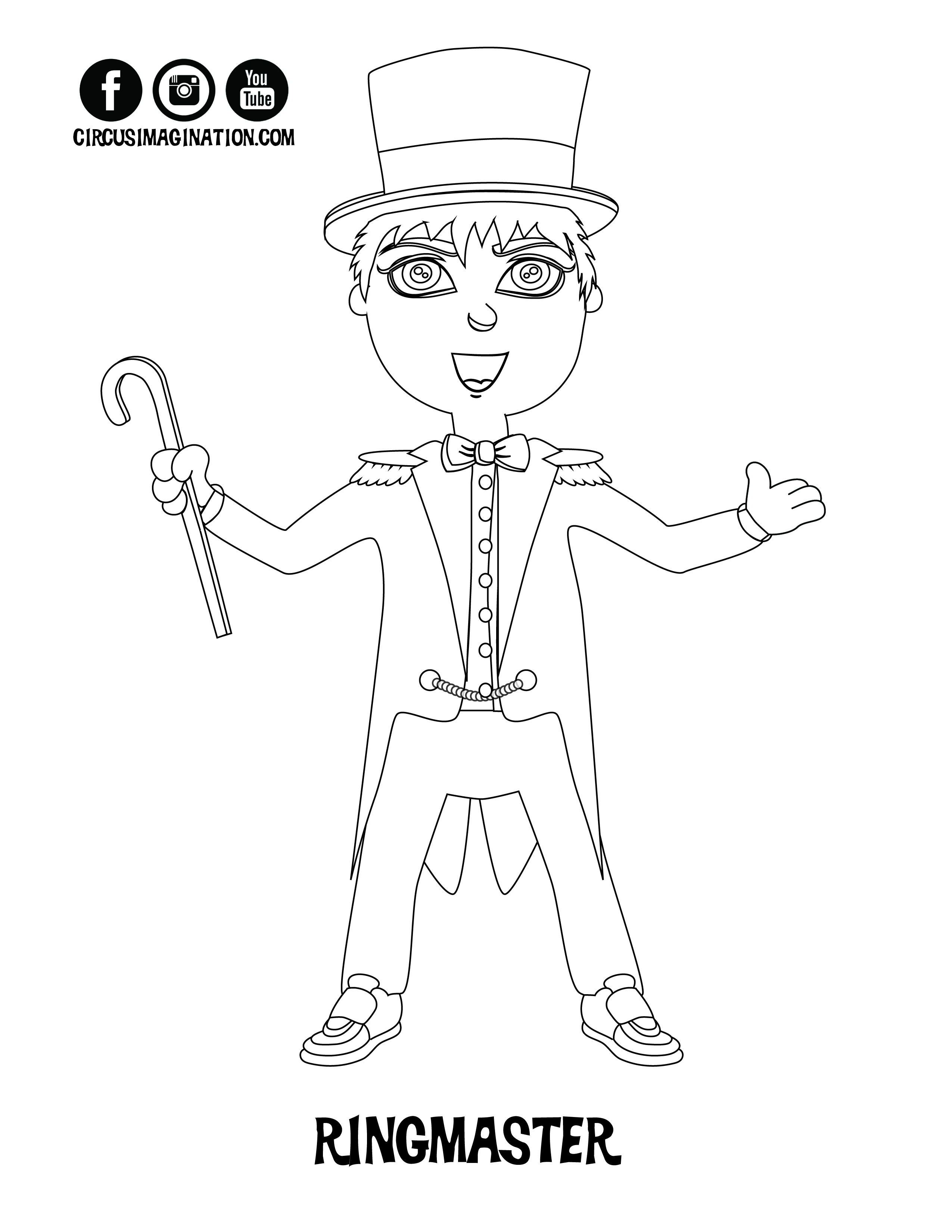 Clowns Coloring Page Circus Clipart Of A Coloring Page